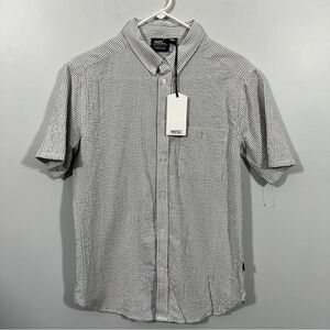 NWT Unisex Wesc Short Sleeve Button Seersucker Shirt Men’s Small Women’s Medium